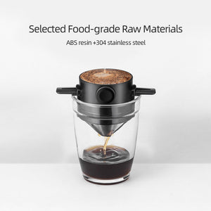 Filtre à café en acier inoxydable 304 | Filtre à café Portable, porte-thé entonnoir paniers infuseur de thé réutilisable et Dripper de café