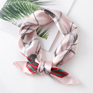 Women Square Silk Scarf Chiffon Satin Lady Hair Neck Foulard  Scarves Shawl Wrap Female Bandana Head Kerchief Hijab Headband
