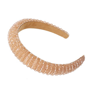 CN Baroque Full Crystal Hair Bands For Women Luxury Padded Diamond Headband Hair Hoop Christmas Gifts Christmas Hair Accessories