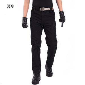 Pantalon tactique homme élasticité de poche Multiple ville pantalon militaire Sport urbain hommes mince gros noir Cargo pantalon moto 5XL