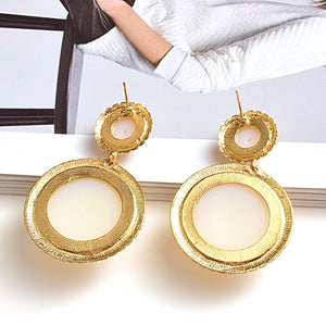 New Arrival Luxury Round Pearl Earrings High-quality Gold Long Earring Fashion Trend Jewelry Accessories For Women