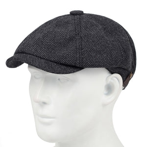 New fashion plaid beret versatile classic with a little elastic hats fashion three beret men's casual hat high quality caps