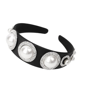 CN Baroque Full Crystal Hair Bands For Women Luxury Padded Diamond Headband Hair Hoop Christmas Gifts Christmas Hair Accessories