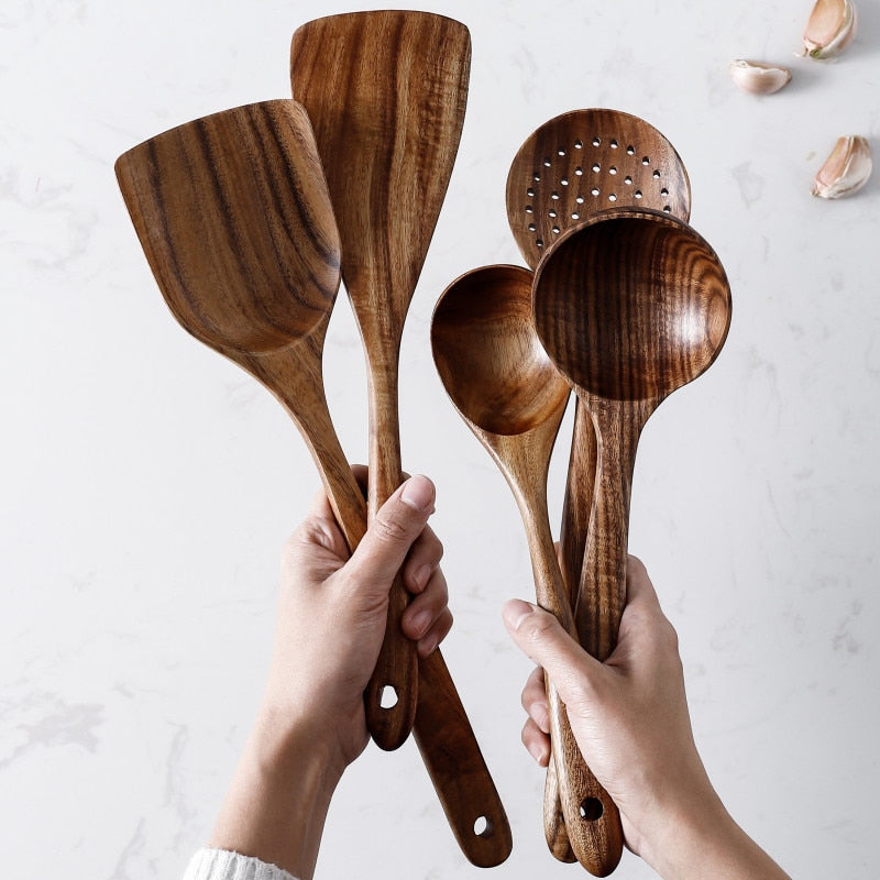 Wooden kitchen tool kit