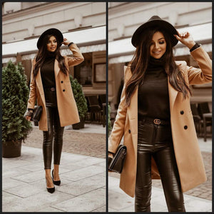 Autumn winter plus size buttons khaki black beige zaraing-style za 2020 women sheining vadiming women female jacket coat