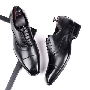Men's Dress Shoes Square Toe Gentlemen Leather Shoes Trendy Business Style Slip On Fashion Men Shoes 2020 new