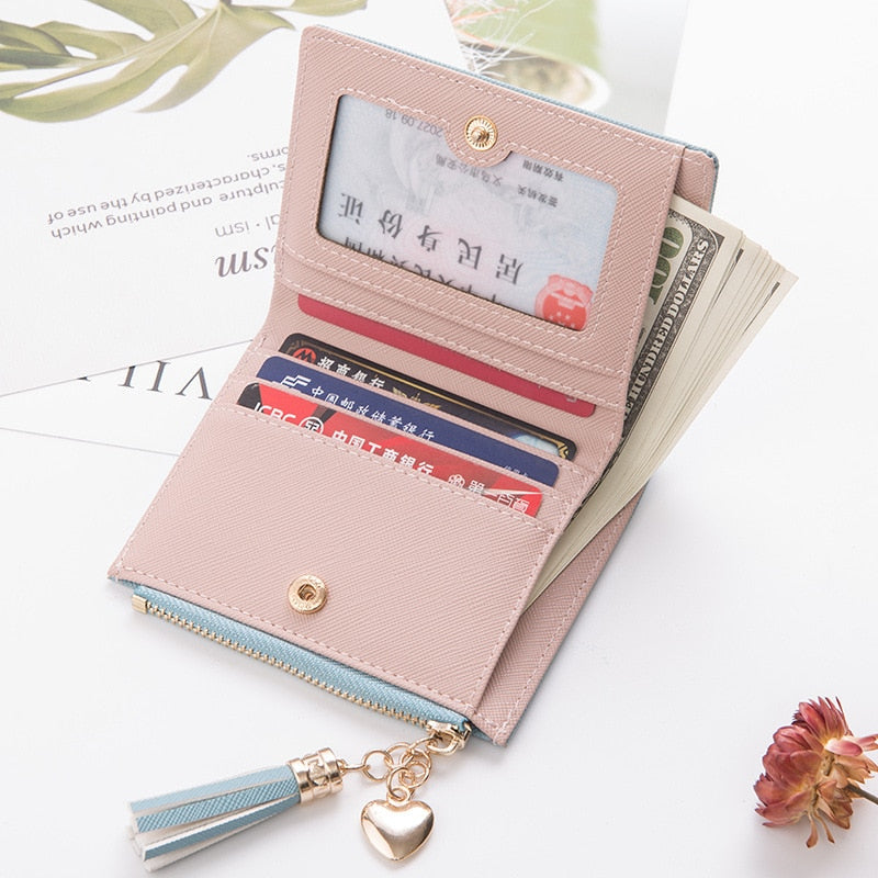 Cute Wallet Women Short Leather