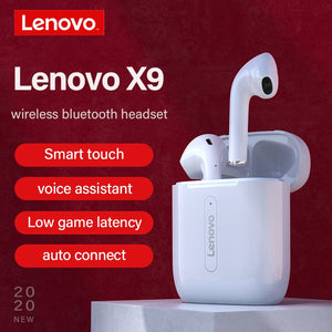 Lenovo X9 TWS true Wireless Bluetooth 5.0 Earphone Touch Control Earphones Stereo HD talking 300mAh battery HE 05
