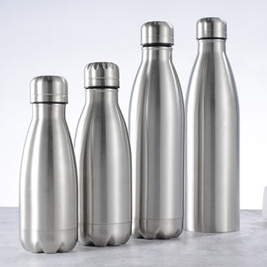 Stainless Cola Motion Sport Water Bottle Rugged Water Cup Monolayer No Heat Preservation Metal Color Cola Drink Bottle Drinkware