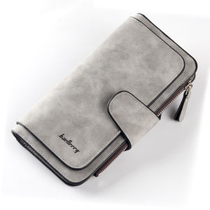 2020 Women Wallets Name Engrave Fashion Long Leather Top Quality Card Holder Classic Female Purse Zipper Wallet For Women