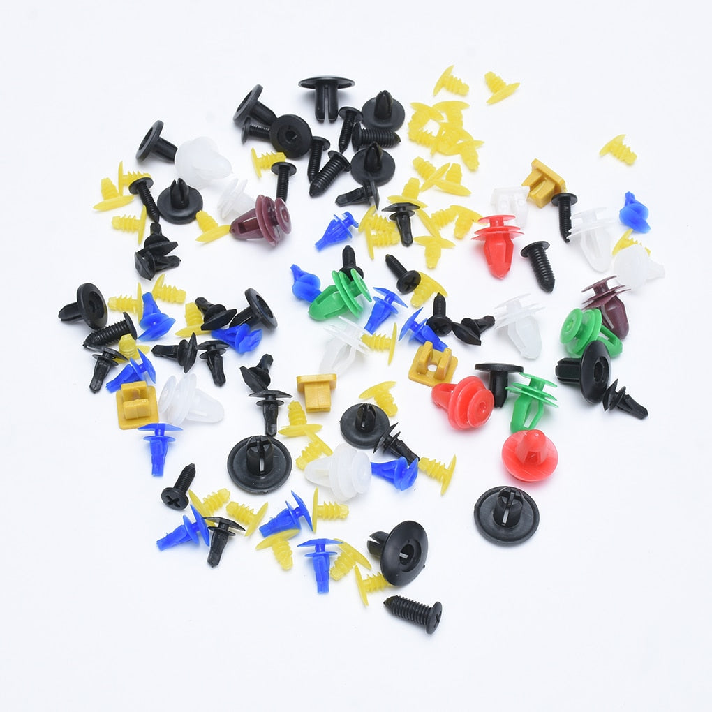 100Pcs Clips for car Fastener Screws Bumper Interior Decoration Auto Plastic Random Mixing Universal Plastic