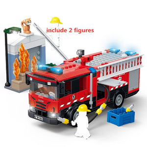 New Medical Ambulance Bricks City Fire Control Series Garbage Truck Building Blocks Model Compatible Educational Toys For Child