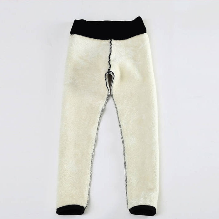 Winter Velvet Leggings Women's Warm Pants Cold-Resistant Solid Color Leggings Stretchy Comfortable Keep Warm And Fleece Legging