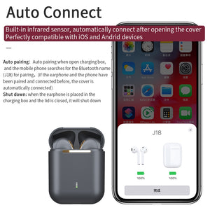 Essager J18 TWS Bluetooth Headphones Stereo True Wireless Headset Earbuds In Ear Handsfree Earphones Ear Buds For Mobile Phone