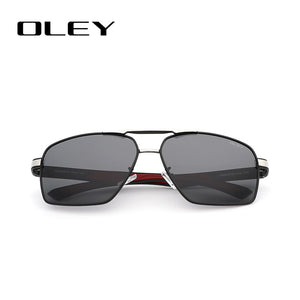 OLEY-lunettes de soleil polarisées en aluminium | Design Classic Pilot, lunettes à verres de changement de couleur pour hommes Oculos de sol accepter un logo personnalisé