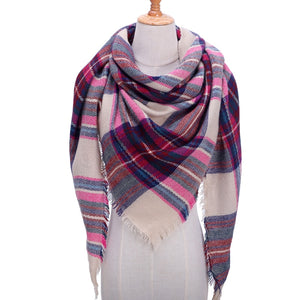 Designer 2020 knitted spring winter women scarf plaid warm cashmere scarves shawls luxury brand neck bandana pashmina lady wrap