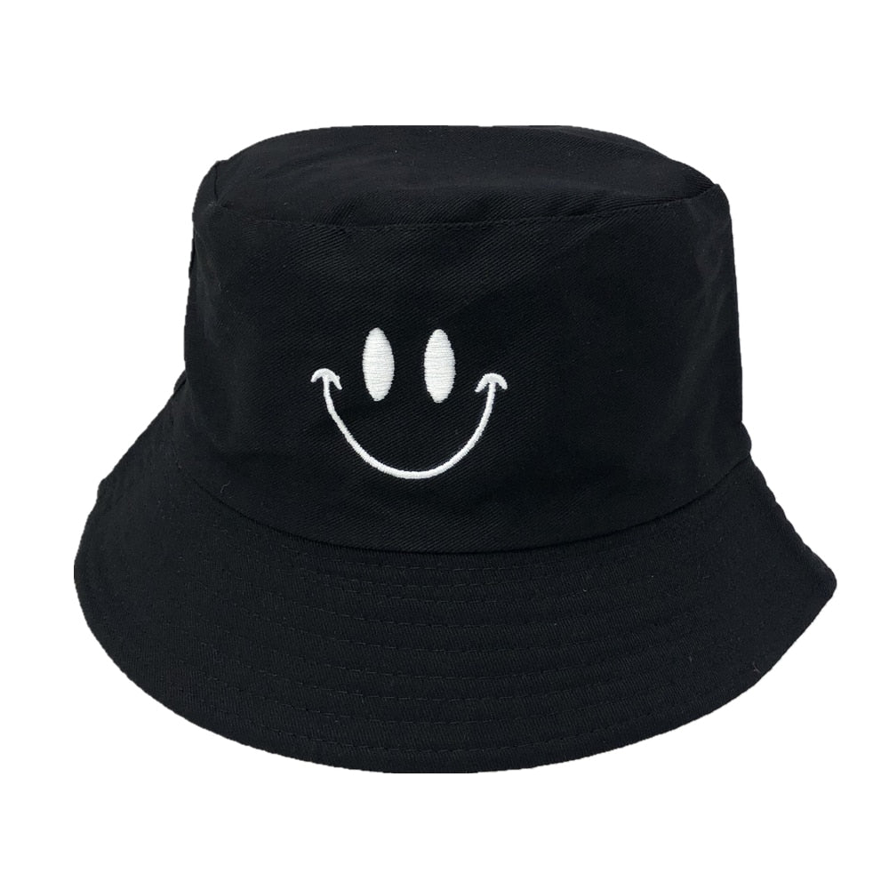 Unisex Embroidered Alien Foldable Bucket Hat Beach Sun Hat Street Headwear Fisherman Outdoor Cap Men and Woman Hat