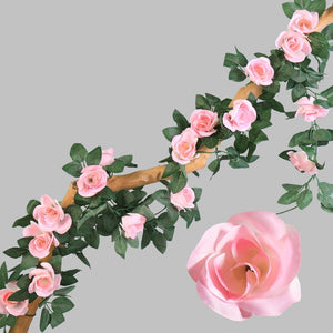 Artificial Flowers Rose 230cm length 16 to 69 flower Flowers for A Wedding Arch Flowers Garland Romantic Rose In Glass Dome