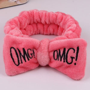 Wash Face Bow Hairbands For Women Girls