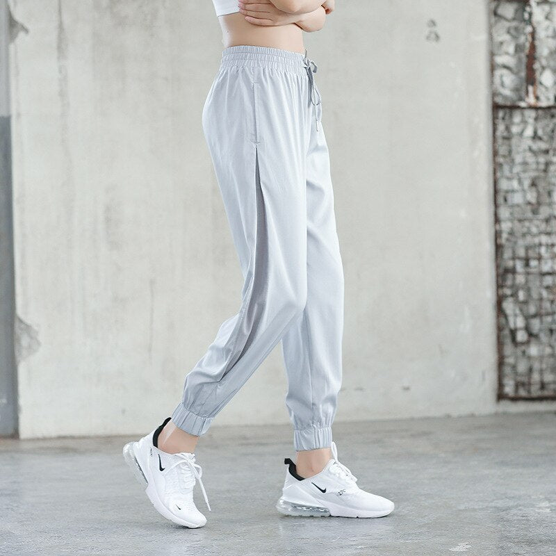 Sport femmes pantalon ample été séchage rapide respirant grande taille vêtements de Sport Yoga Fitness course pantalons d'entraînement filles pantalon de Sport