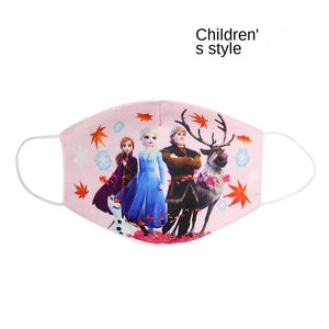 Disney congelé dessin animé bouche masque Anti poussière masque visage princesse Anna Elsa cotons masques pour enfants enfants réutilisables