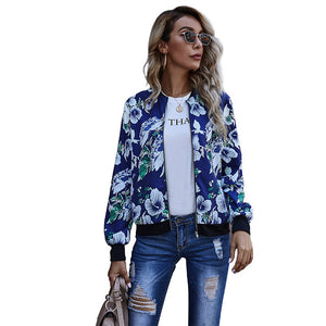 Women Jacket New Elegant Casual Fashion Printed Long Sleeve Cardigan Middle-aged Mother Outwear Top 2020 Autumn XL Coat Female