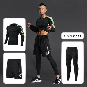 Men Quick-drying Compression Training Tracksuit Warm Gym Sport Suit Jogging For Homme Man Running Tight Fitness Workout Clothes