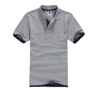 Summer Classic Polo Shirt Men Cotton Solid Short Sleeve Tee Shirt Breathable Camisa Masculina Polo Hombre Jerseys Golftennis 3XL