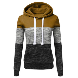 SHUJIN femmes sweats automne hiver sweats à capuche à manches longues à capuche dames fermeture éclair poche Patchwork sweat à capuche vêtements d'extérieur pour femmes