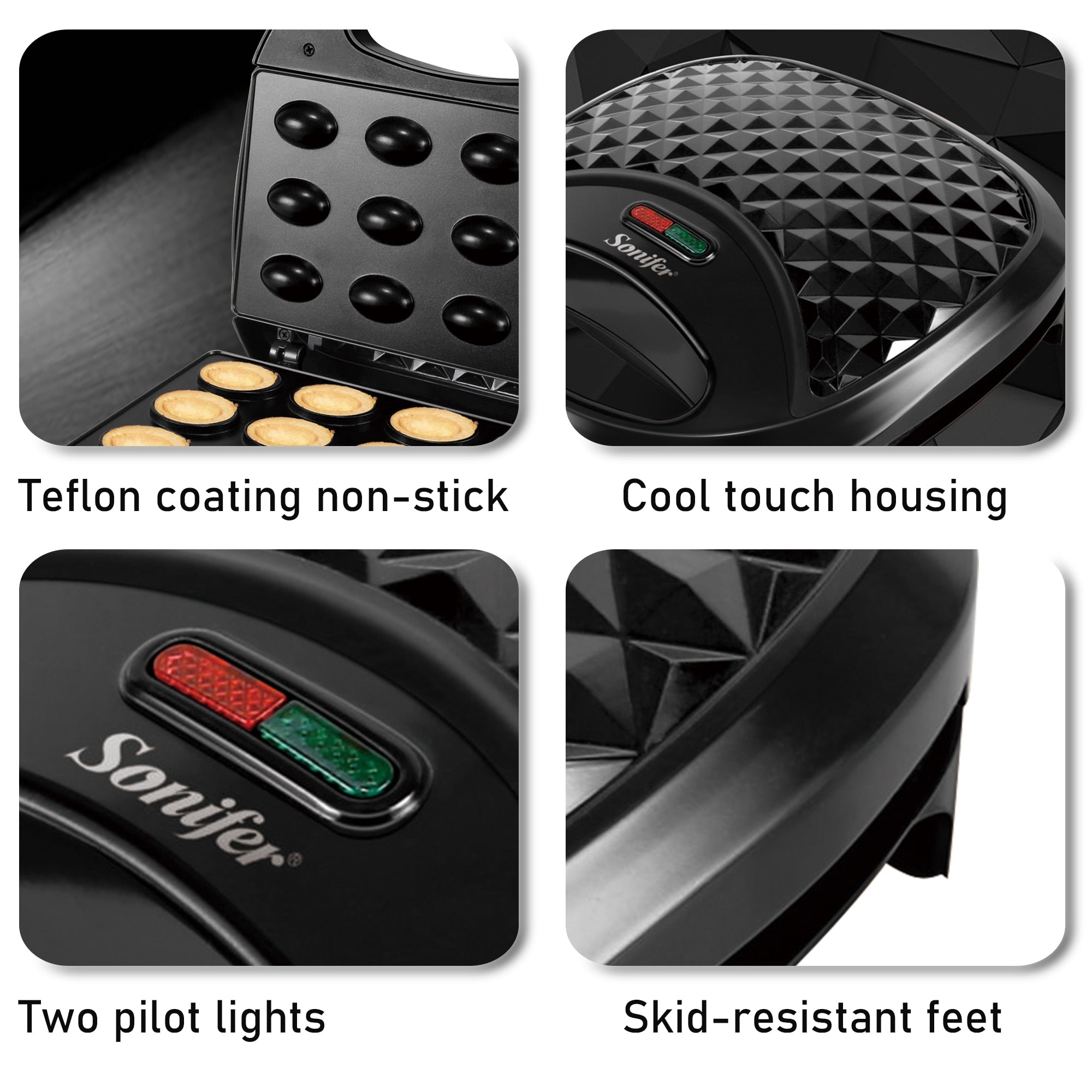 Electric Walnut Cake Maker Waffle Maker Automatic 12 Holes Nuts Maker Cake Maker Kitchen Breakfast Non-stick Cook Plates Sonifer