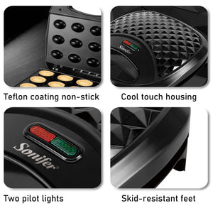 Electric Walnut Cake Maker Waffle Maker Automatic 12 Holes Nuts Maker Cake Maker Kitchen Breakfast Non-stick Cook Plates Sonifer