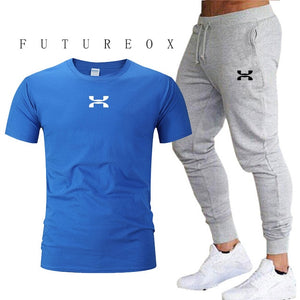 Pants Men Sweatpants+men running t-shirts men sets jogging Sportswear men Pants Gym Fitness Sportswear Tracksuit Training Pants