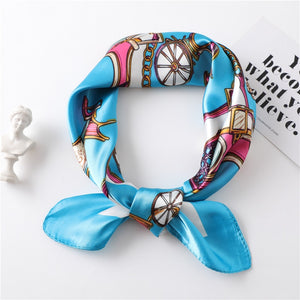 Women Square Silk Scarf Chiffon Satin Lady Hair Neck Foulard  Scarves Shawl Wrap Female Bandana Head Kerchief Hijab Headband