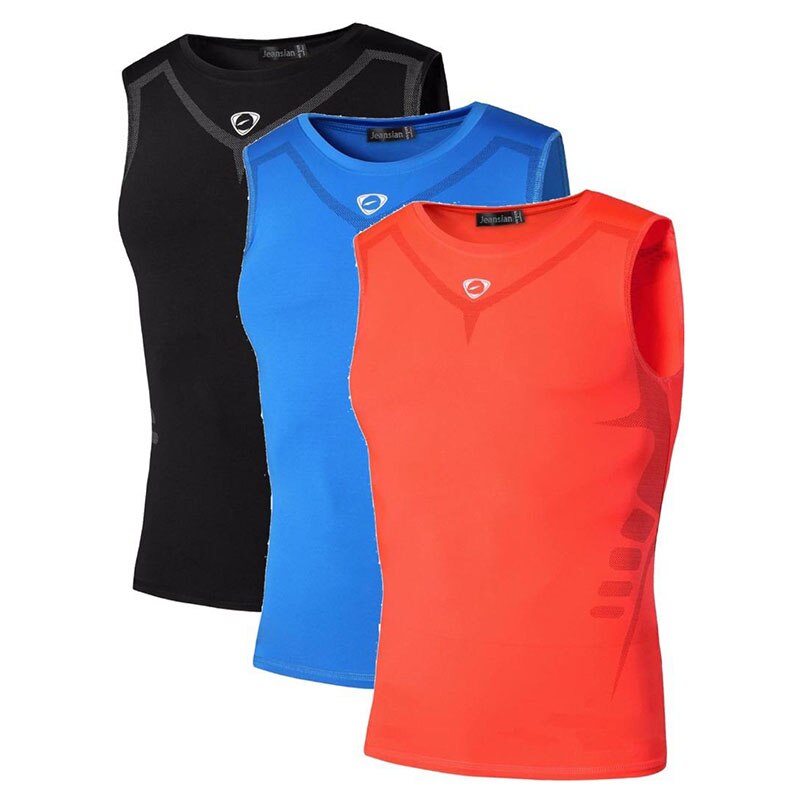 Jeansian 3 Pack Sport débardeur hauts hauts chemises sans manches en cours d'exécution Grym entraînement Fitness Compression mince LSL3306