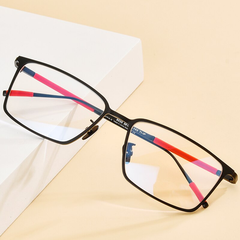 FONEX Pure Titanium Glasses Frame Men Square Eyewear 2020 New Male Classic Optical Myopia Prescription Eyeglasses Frames 8535