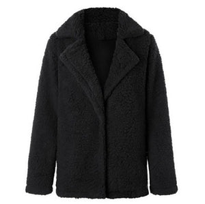 2020 Women Faux Fur Coat Warm Soft Fur Outwear Plus Size Plush Overcoat Women's Jacket Casual Solid Winter Streetwear