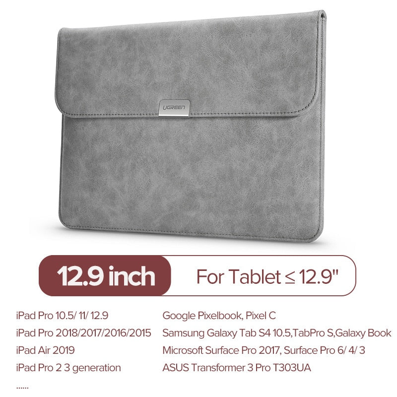 Ugreen Laptop Bag Leather Notebook Bag Case Cover For Macbook Air Macbook Pro 13 Case Laptop Funda iPad Pro Air Sleeve Case