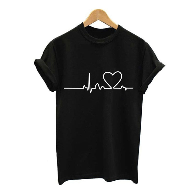 2020 nouvelles femmes T-shirts décontracté Harajuku amour imprimé hauts t-shirt été femme t-shirt à manches courtes t-shirt pour les femmes vêtements