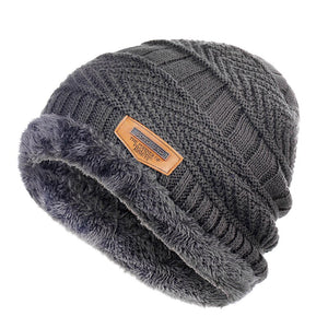 Men's winter Hat 2020 Fashion Knitted Black Hats Fall Hat Thick And Warm And Bonnet Skullies Beanie Soft Knitted Beanies Cotton