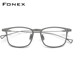 FONEX Pure Titanium Glasses Frame Men 2020 New Prescription Eye Glasses for Men Square Eyeglasses Myopia Optical Eyewear 8523