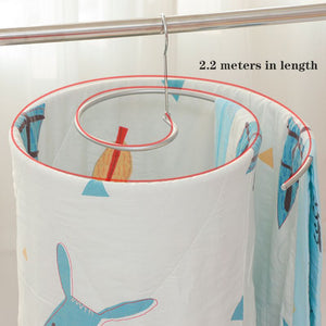 Séchage couette artefact spirale étendoir multifonctionnel balcon rond rotatif drap de lit couette stockage ménage baie fenêtre