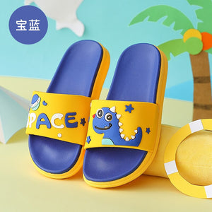 Cute Cartoon Dinosaur Designer House Women Slippers Summer Bathroom Non-slip PVC Slides Couples Shoes Indoor Girls Slippers