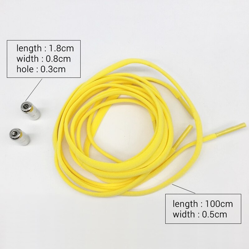Third Version Elastic No Tie Shoelaces Metal Lock Shoe Laces For Kids Adult Sneakers Quick Shoelaces Semicircle Shoestrings F089