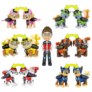 Pat' patrouille 7 pièces/ensemble jouets chien canette déformation jouet capitaine Ryder Pow patrouille Psi patrouille figurines jouets pour enfants cadeaux