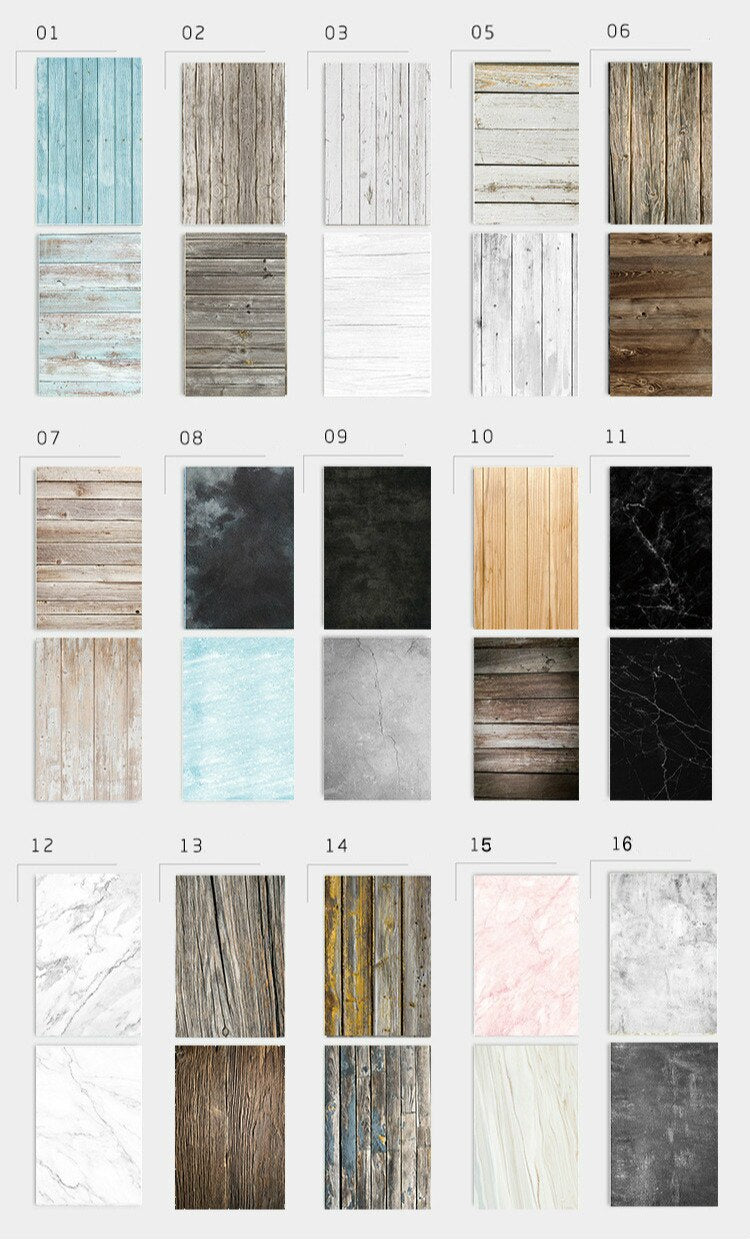 [Buy 5 Free 1]57X87cm Photography Marbling Backdrop 2 Sided Photo Background Wood Grain Waterproof Backdrops Paper Studio Photo