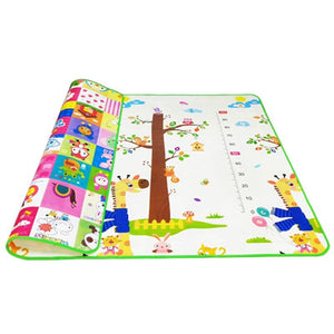 Tapis de jeu rampant bébé 1.5*1.8 mètre tapis de montée Double face fruits lettres Animal pliable bébé jouets tapis de jeu enfants tapis bébé jeu