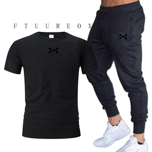 Pants Men Sweatpants+men running t-shirts men sets jogging Sportswear men Pants Gym Fitness Sportswear Tracksuit Training Pants
