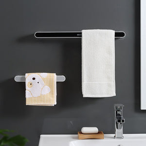 Self-adhesive Towel Holder Rack Wall Mounted Towel Hanger Bathroom Towel Bar Shelf Roll Holder Hanging Hook Bathroom Organizer