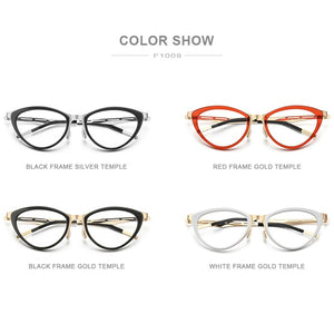 FONEX Acetate Glasses Frame Women Myopia Prescription Cat Eye Eyeglasses 2020 New Optical Brand Designer Screwless Eyewear F1008
