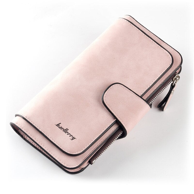 2020 Women Wallets Name Engrave Fashion Long Leather Top Quality Card Holder Classic Female Purse Zipper Wallet For Women
